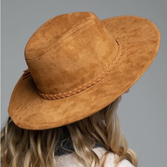 Suede Panama Hat Camel - Picture 2 of 3